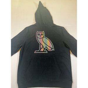 OVO Thin Lightweight Holographic Multicolor Owl Hoodie